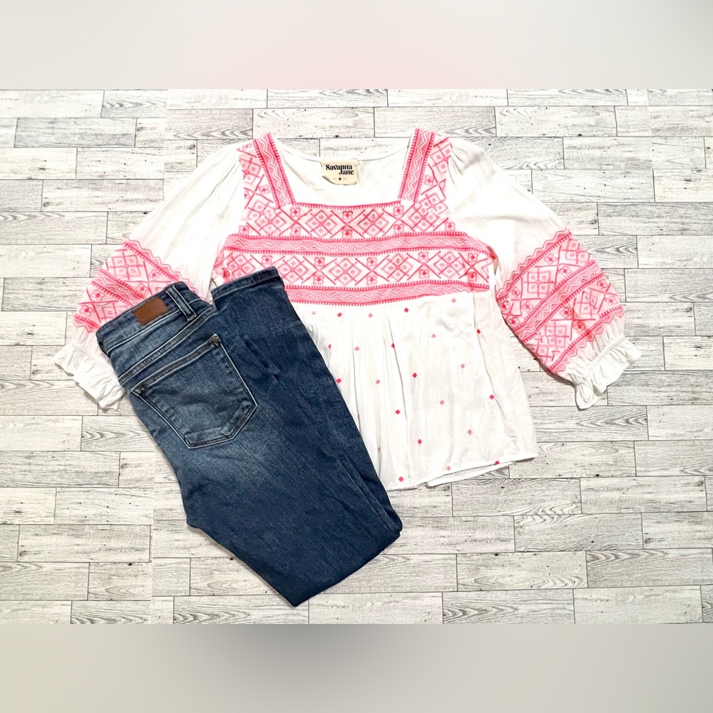 Savannah Jane Embroidered Top